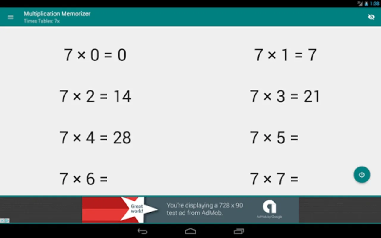 Multiplication Memorizer for Android: Master Multiplication Tables