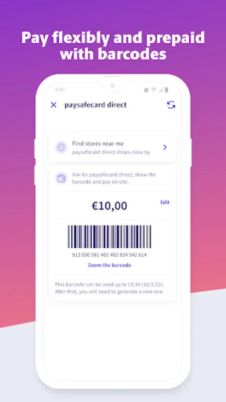 paysafecard for Android - Secure Payment App