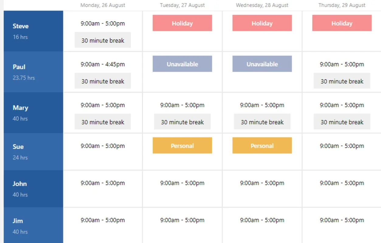 Express Schedule Employee Scheduling Software for Windows - Streamline Workforce Management