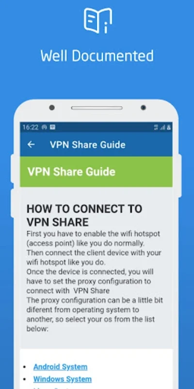 VPN Share for Android - Share VPN via WiFi Hotspot