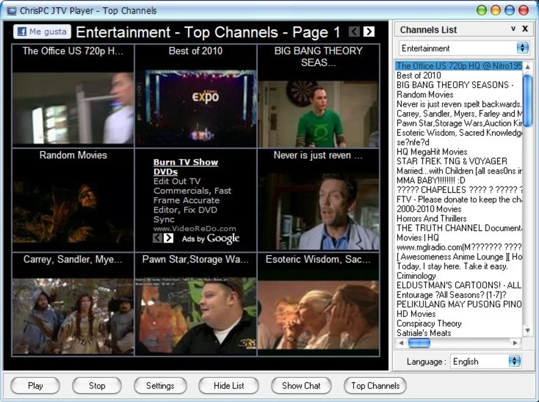 ChrisPC JTV Player for Windows: Free Access to Hundreds of Channels