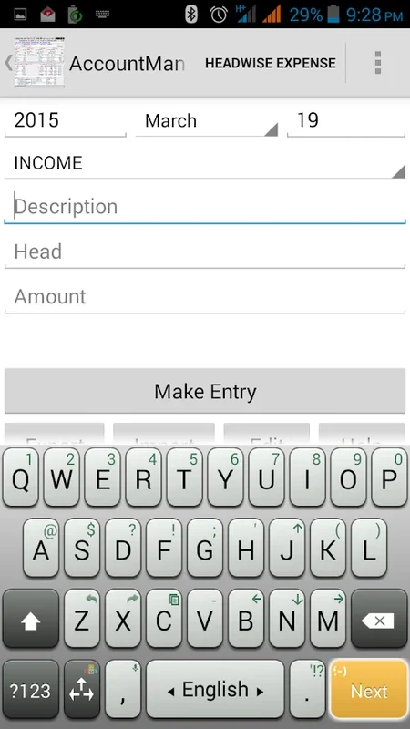 Account Manager for Android - Simplify Personal Finance