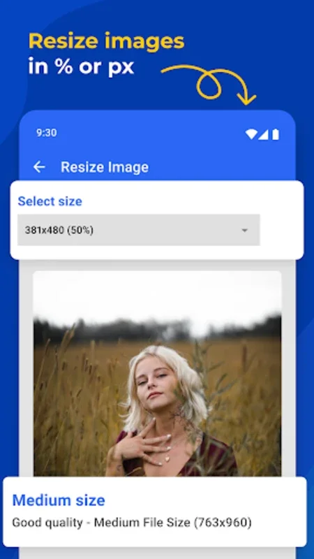 Reduce Photo Size - Downsize for Android - Optimize Image Storage