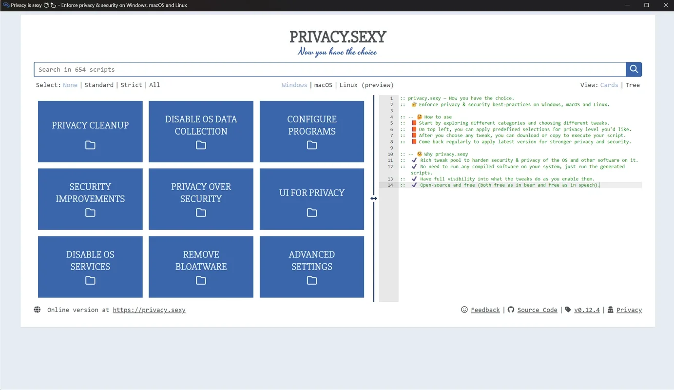 privacy.sexy for Windows - Enhance Your Privacy