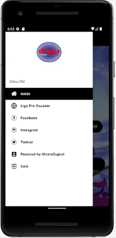 Diblu FM for Android - Stream HD Ecuadorian Soccer Live