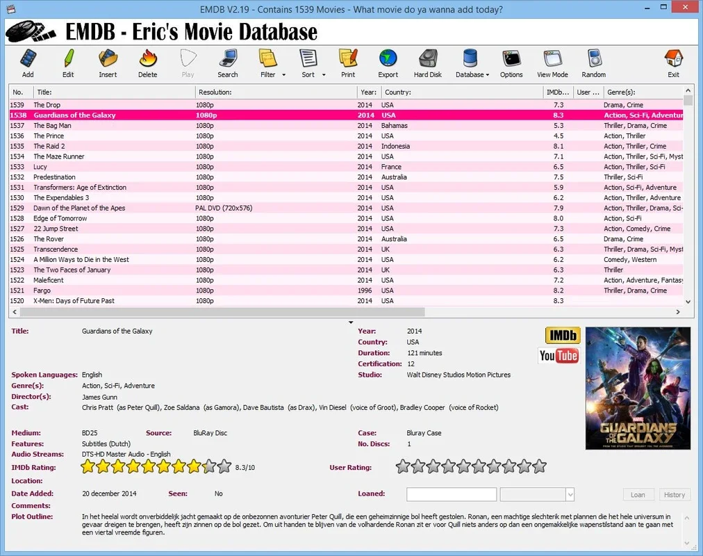 EMDB for Windows - Organize Your Movie Collection