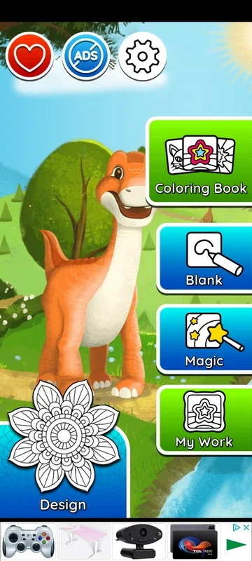 Dino Coloring Game: Android App for Dinosaur Coloring and Drawing