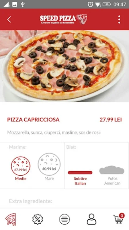 Speed Pizza for Android - Delicious Italian Food Delivery