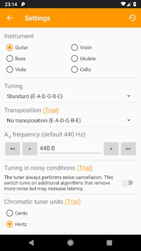 Guitar Tuner, Violin: Tuneo for Android - Ideal for Precise Instrument Tuning