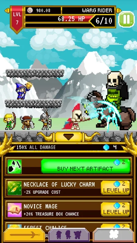 Clicker Knights Vs dragons for Android - Engaging Fantasy Game