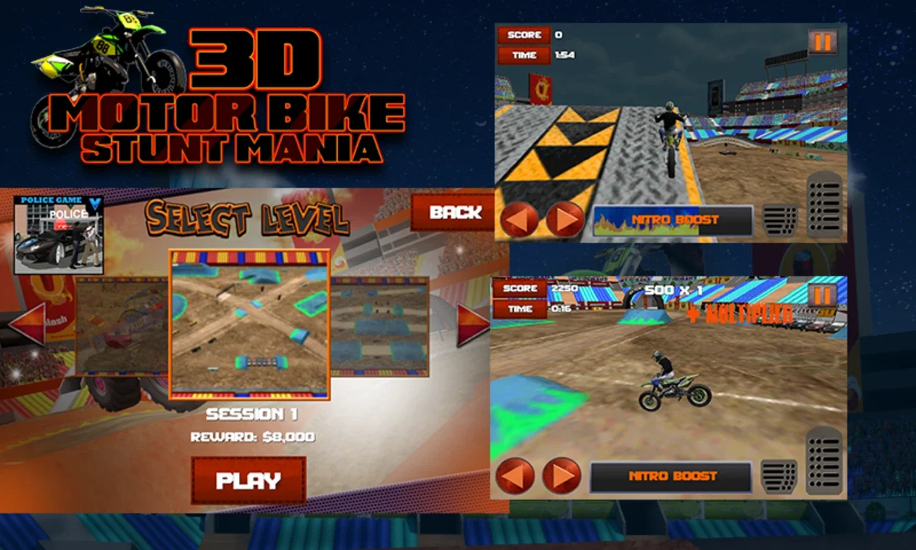 3d Motor Bike Stunt Mania for Android - Thrilling Stunt Races