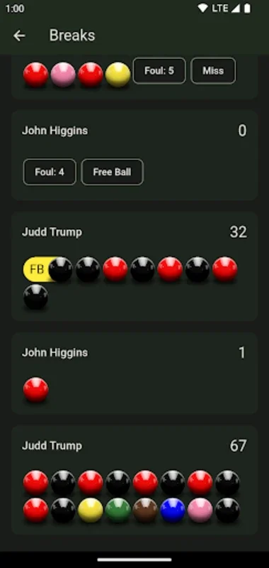 Snooker: Scoreboard for Android - Manage Your Snooker Games