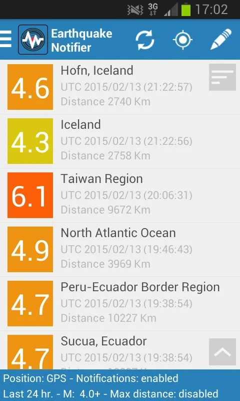 Earthquake Notifier for Android - Real-Time Updates