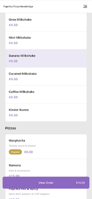 Paprika Pizza Newbridge for Android - Order Your Favorite Pizza with Ease