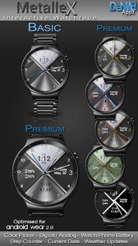 MetalleX HD Watch Face for Android - Customizable & Interactive