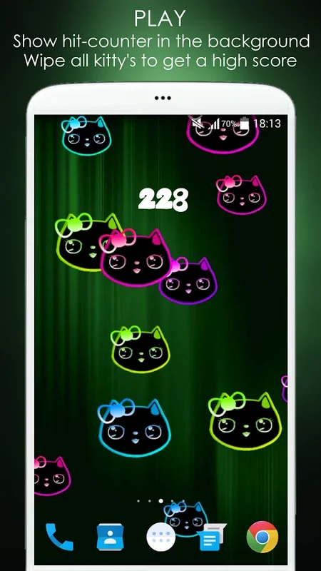 Neon Lily Kitty for Android - Customize Your Live Wallpaper