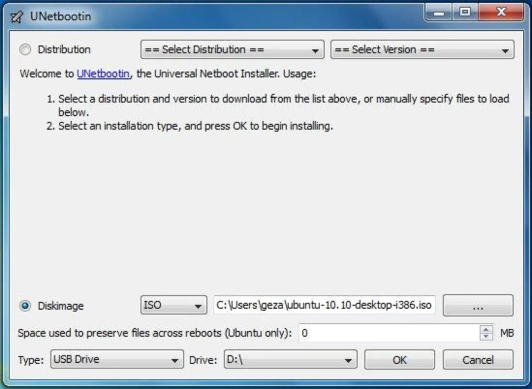 UNetbootin for Windows: Install Linux via USB