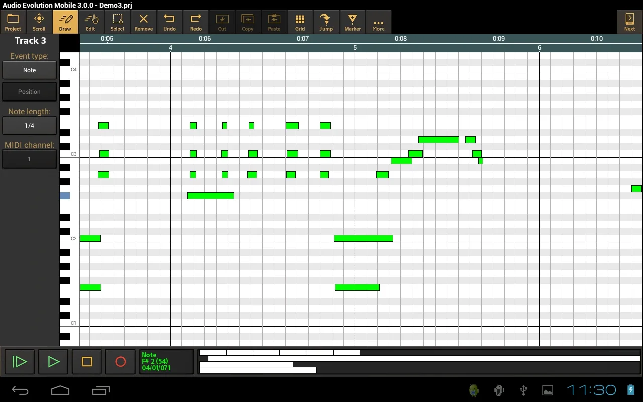 Audio Evolution Mobile DEMO for Android - Powerful Recording Studio