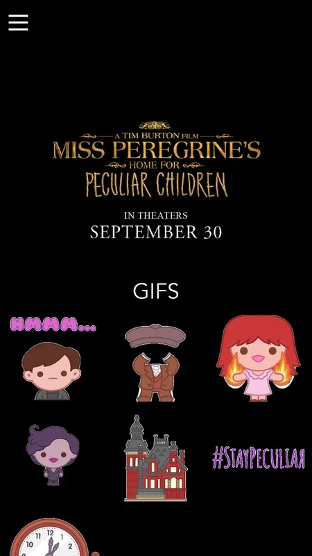 Miss Peregrine's Keyboard for Android: Fun Sticker App