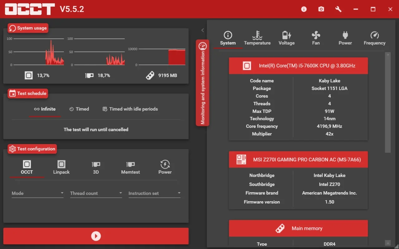 OCCT: OverClock Checking Tool for Windows - Download for Free