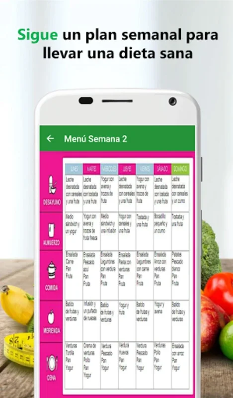 Dieta sana para adelgazar for Android - Transform Your Health