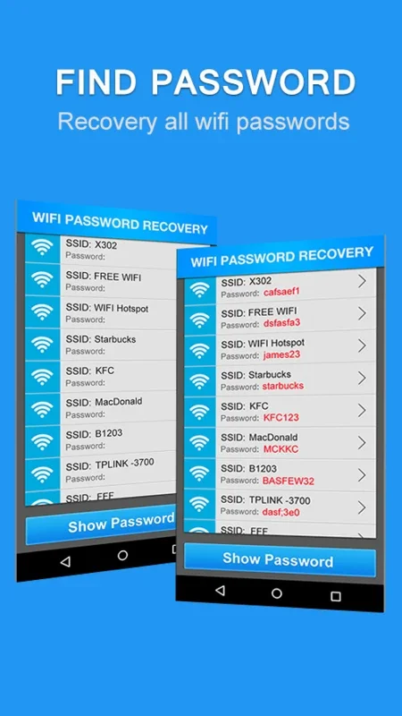 WIFI PASSWORD RECOVERY (Need ROOT) for Android - Recover Passwords Easily