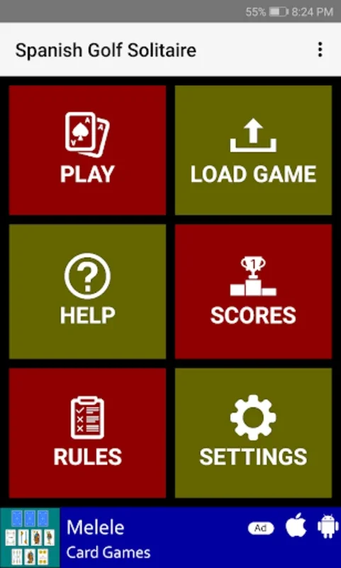 Spanish Golf Solitaire for Android: Customizable Fun