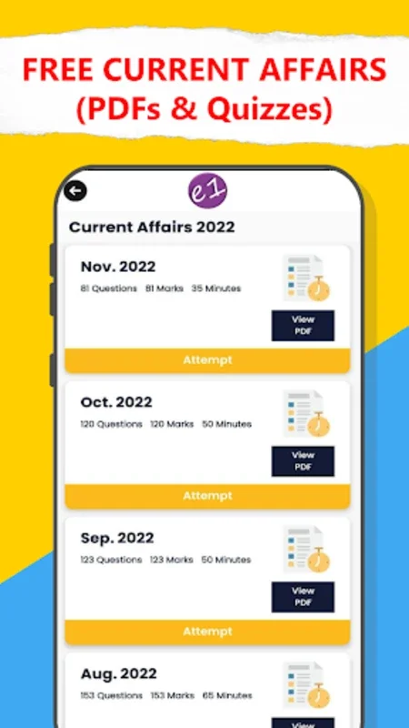 e1 coaching center (SSC exams) for Android - Boost Your Exam Preparation
