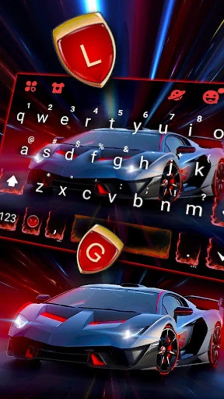 Classy Sports Car Keyboard Theme for Android - Stylish Typing with Global Support