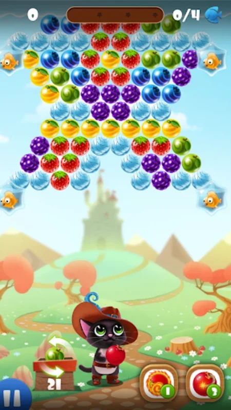 Fruity Cat for Android - Enjoy the Bubble Shooter Adventure