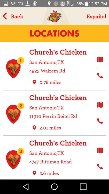 Church's for Android: Convenient Texas - Style Chicken Ordering