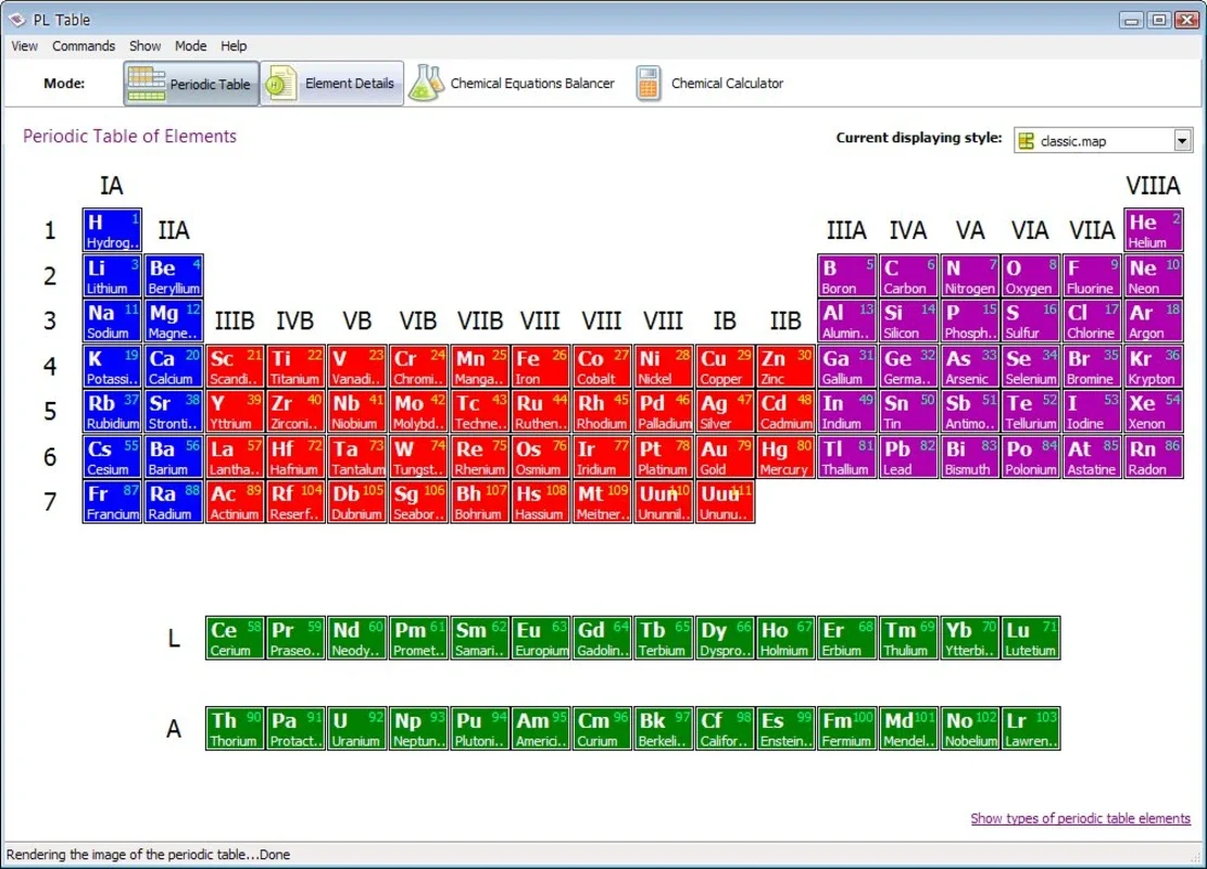 PL Table for Windows - Comprehensive Chemical Tool