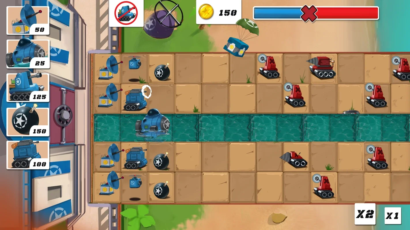 Tiny Blues Vs Mini Reds for Android - Engaging Tower Defense