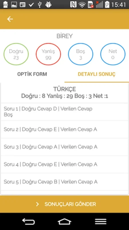 Altın Karma Optik Okuma for Android - Streamline Test Grading