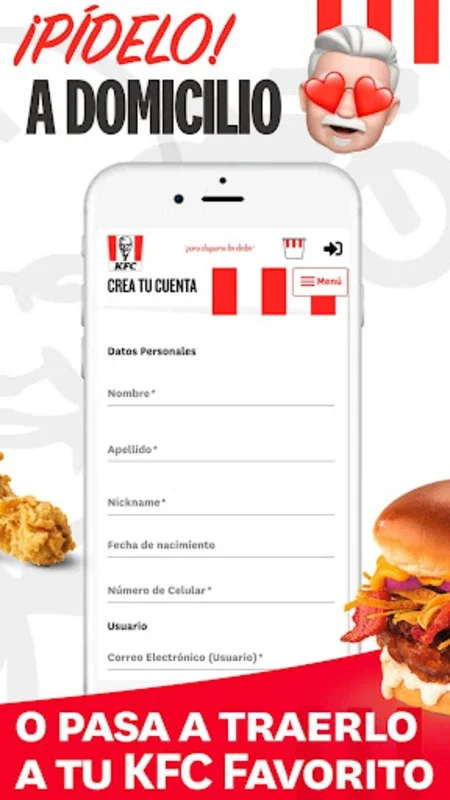 Kfc El Salvador for Android - Order and Track with Ease