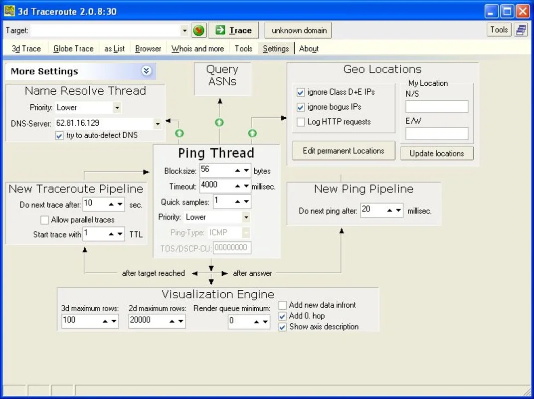 3d Traceroute for Windows: Reveal Data Paths