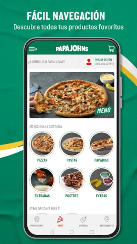 Papa John's El Salvador App for Android - Order Pizza Easily