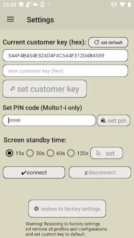 TOKEN2 NFC Burner for Molto1 for Android - Secure Token Setup