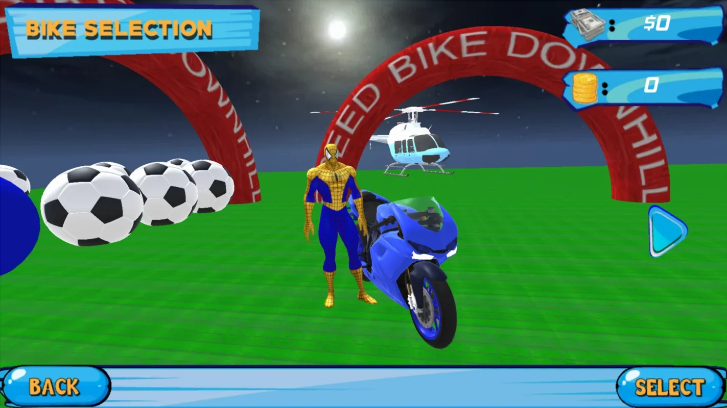 Super Heroes Downhill Racing for Android: Superhero - Powered Motorcycle Racing