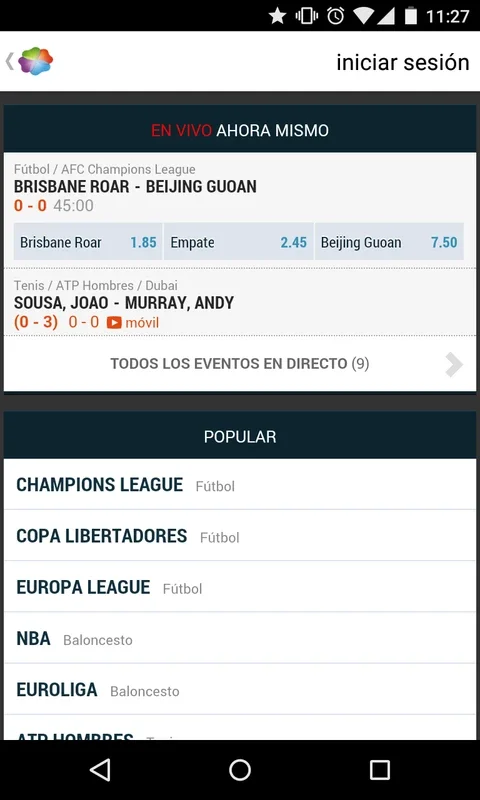 Luckia for Android - Official Betting App