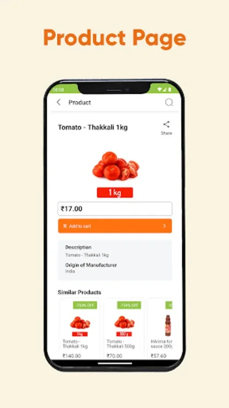 Indbazaar Online Supermarket for Android: Streamlined Grocery Shopping