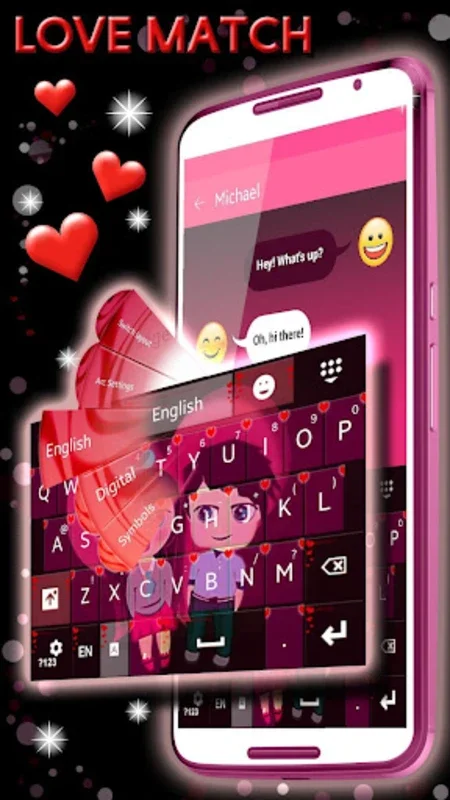 Love Match Keyboard for Android - Intelligent Typing Solution