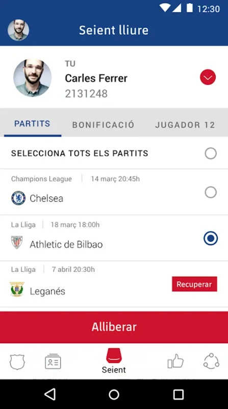 FC Barcelona Socios for Android - Manage Member Benefits