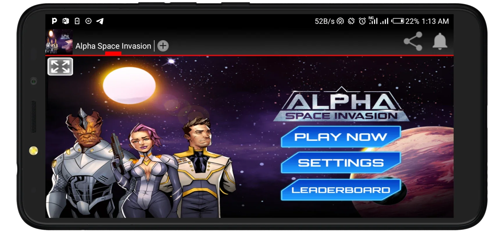 Alpha Space Invasion for Android - An Exciting Space Adventure