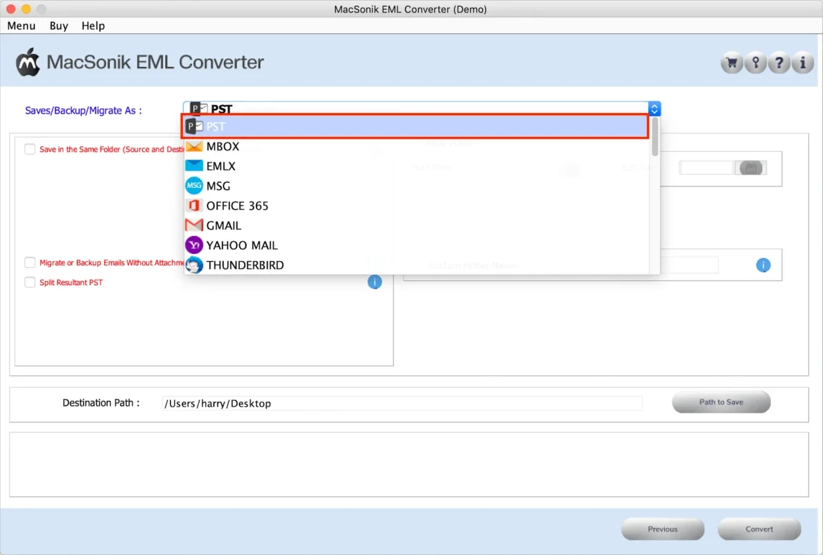 MacSonik EML Converter for Mac - Effortless File Conversion