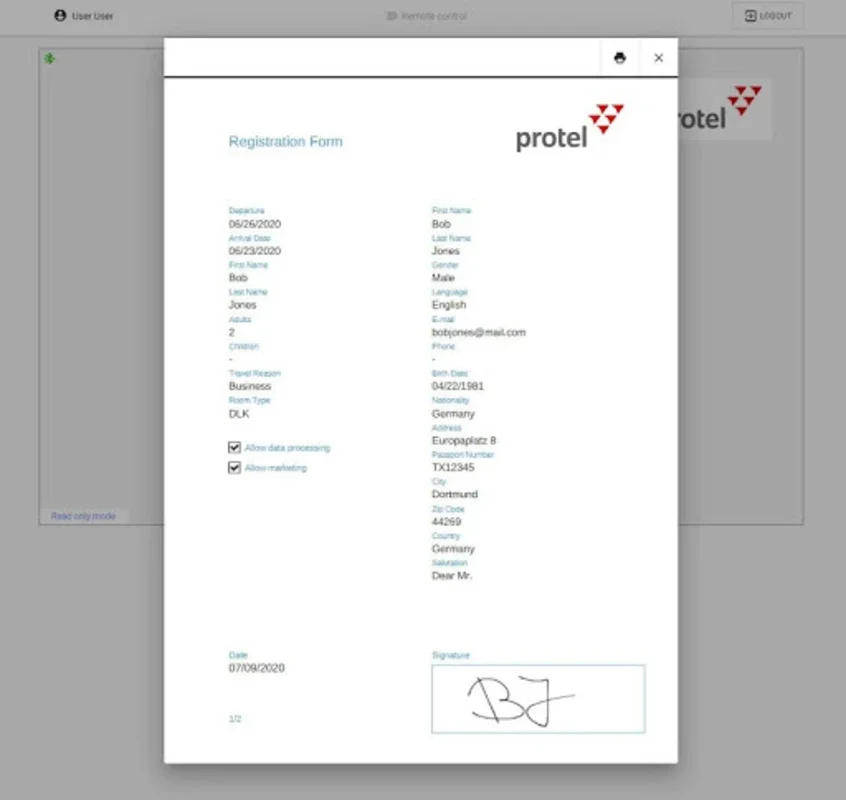 protel dSignature for Android: Streamlining Hotel Check-Ins