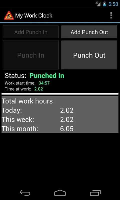 My Work Clock for Android - Streamlined Time Tracking