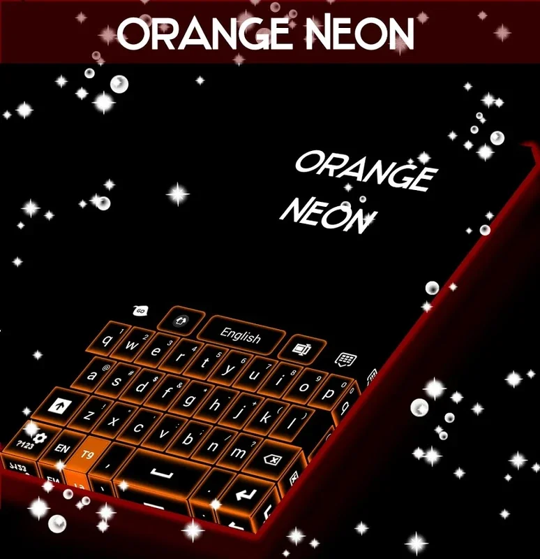 Orange Neon Go Keyboard for Android - Enhance Typing Experience