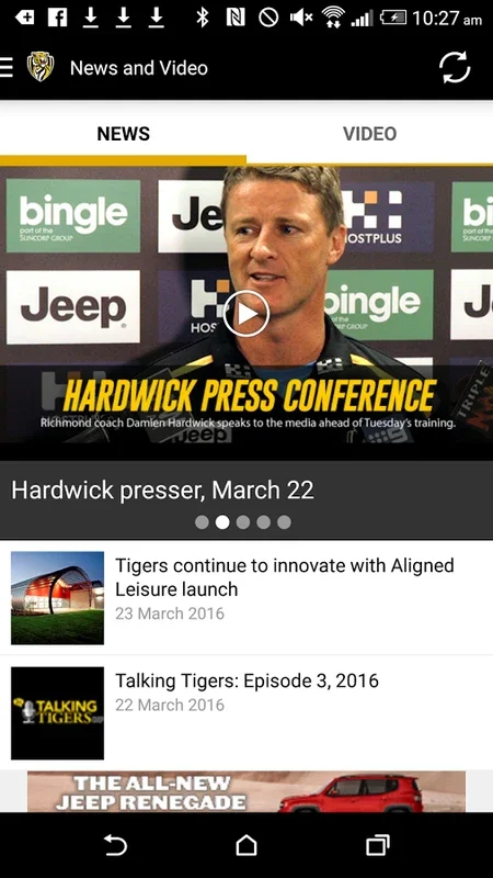 Richmond Official App for Android - Stay Updated with AFL Action