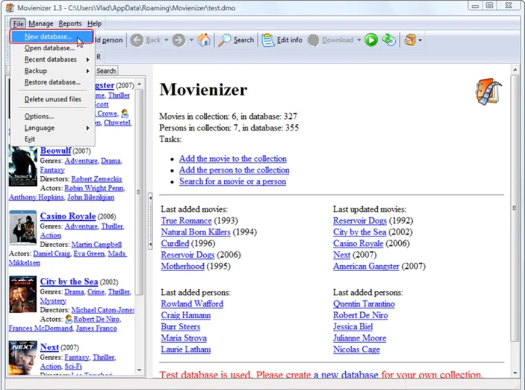 Movienizer for Windows - Organize Your Movie Collection